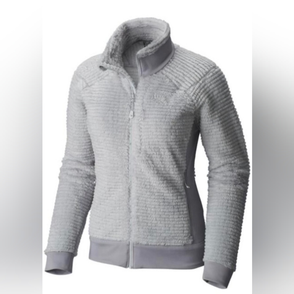 Mountain Hardwear Monkey Woman Women's Light Gray Teddy Jacket, Med. EUC.